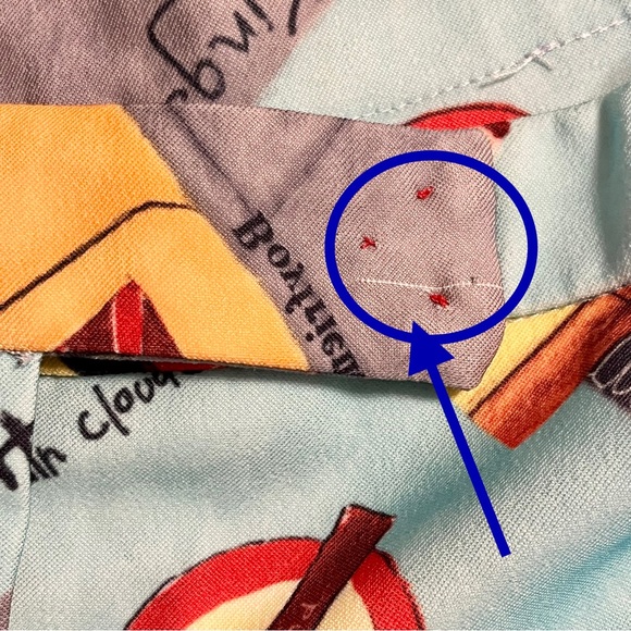 Ivy Jane Teal Yellow Red Notting Hill London Flared Leg Cropped Pants Women Sz 4 - Picture 13 of 15